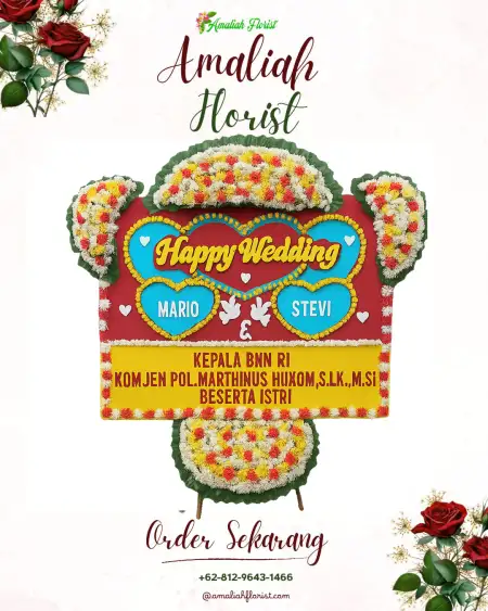 Papan Bunga Pernikahan Glagahan